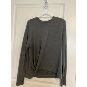 ALL IN MOTION Women's medium Grey sweatshirt athletic yoga thumbholes modal